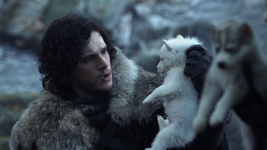 Jon-Snow-and-Young-Direwolf-Ghost